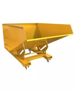 AUTOMATIC RELEASE TIPPING SKIPS WITH 3MM THICK STEEL BODY AND HEAVY DUTY UNDER FRAME