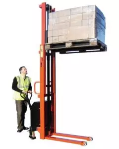 ELECTRIC LIFT STACKER 1000KG - LTVVE1000 RANGE, POWERED STACKER, ELECTRIC STACKER, STACKER, EURO STACKER, PALLET STACKER, PALLET LIFTER, PALLET MOVER