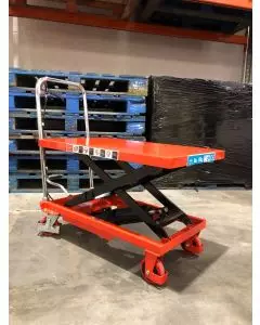 MANUAL 150KG SCISSOR LIFT TABLE WITH STEEL CHROME PLATED HANDLE, MOBILE TABLE, SCISSOR LIFT TABLE, MOBILE SCISSOR LIFT TABLE, LIFTING TABLE, MOBILE SCISSOR TABLE, HYDRAULUIC TABLE, HYDRAULIC MOBILE TABLE, LIFTING TABLE, LIFTING MOBILE TABLE