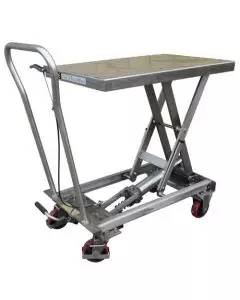 Stainless Steel Mobile Scissor Lift Table 