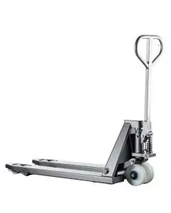 STAINLESS STEEL HAND PALLET TRUCK SIDE VIEW